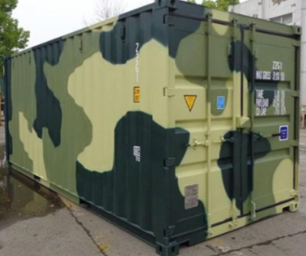 20 pieds neuf motif camo à vendre à Montréal, Québec - Conteneurs KJS Containers Inc.